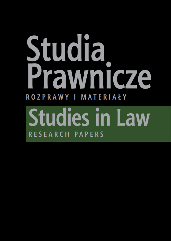 Miniatura: Studia Prawnicze. Rozprawy i Materiały